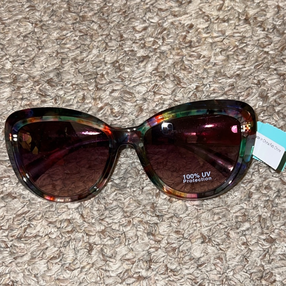 Multi-color cateye women's sunglasses, BNWT